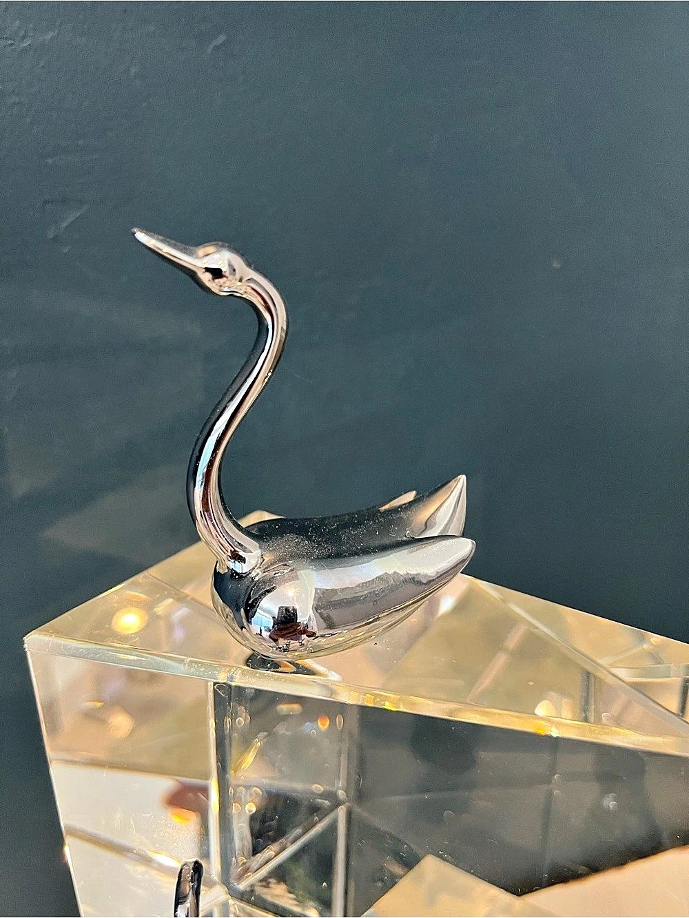 Umbra Muse Chrome Swan Ring Holder Jewelry Display By Alan Wisniewski Vintage